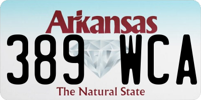 AR license plate 389WCA