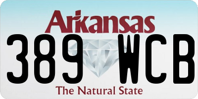 AR license plate 389WCB