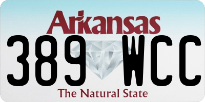 AR license plate 389WCC