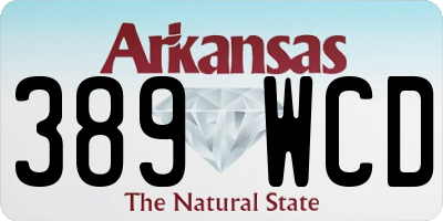 AR license plate 389WCD
