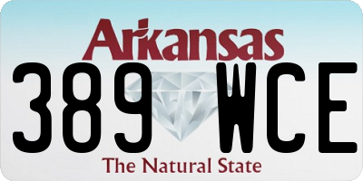AR license plate 389WCE