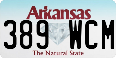 AR license plate 389WCM
