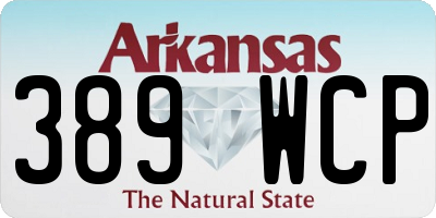 AR license plate 389WCP