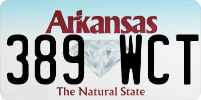 AR license plate 389WCT