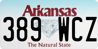 AR license plate 389WCZ