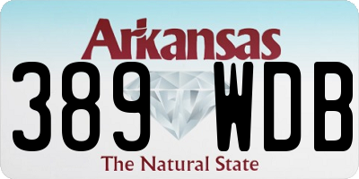 AR license plate 389WDB