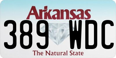 AR license plate 389WDC