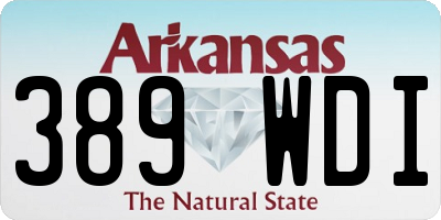 AR license plate 389WDI