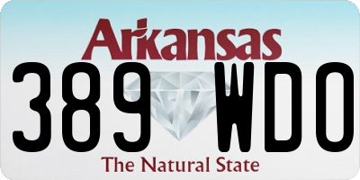 AR license plate 389WDO