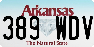 AR license plate 389WDV