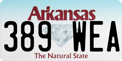 AR license plate 389WEA