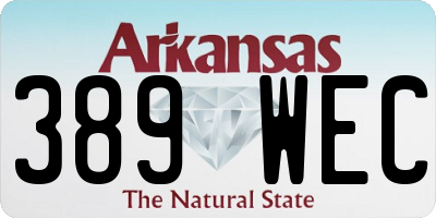 AR license plate 389WEC