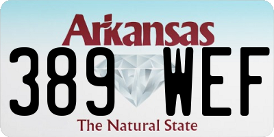 AR license plate 389WEF