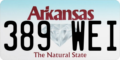 AR license plate 389WEI