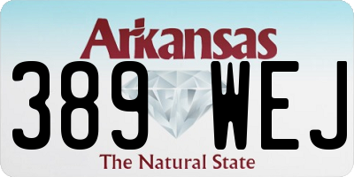 AR license plate 389WEJ