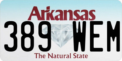 AR license plate 389WEM