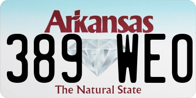 AR license plate 389WEO