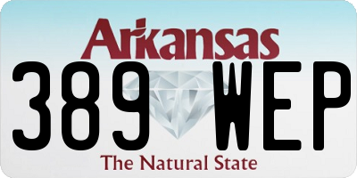 AR license plate 389WEP