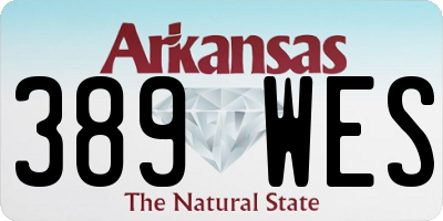 AR license plate 389WES