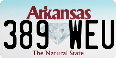 AR license plate 389WEU