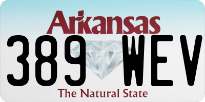 AR license plate 389WEV
