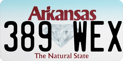 AR license plate 389WEX