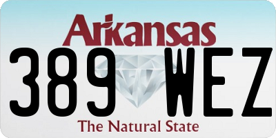 AR license plate 389WEZ