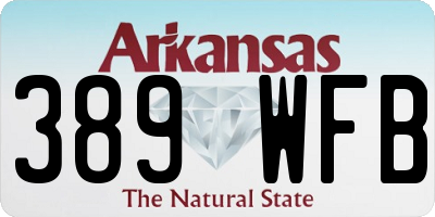 AR license plate 389WFB