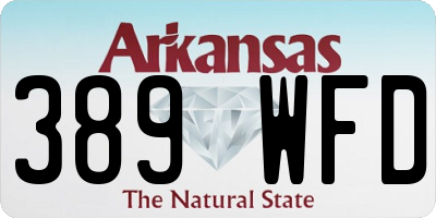 AR license plate 389WFD