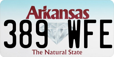 AR license plate 389WFE