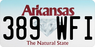 AR license plate 389WFI