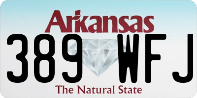 AR license plate 389WFJ