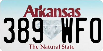 AR license plate 389WFO