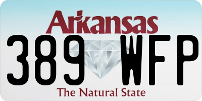 AR license plate 389WFP