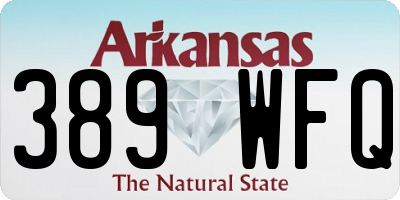AR license plate 389WFQ