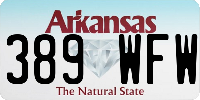 AR license plate 389WFW