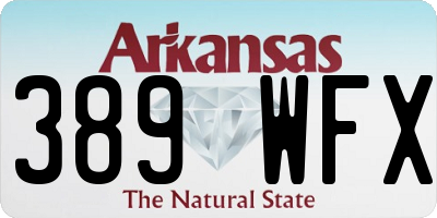 AR license plate 389WFX