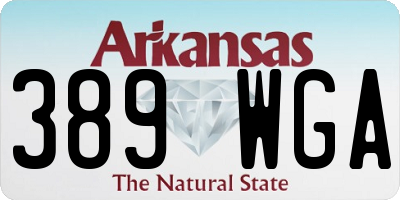 AR license plate 389WGA