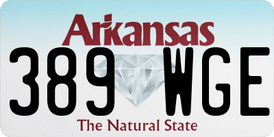 AR license plate 389WGE