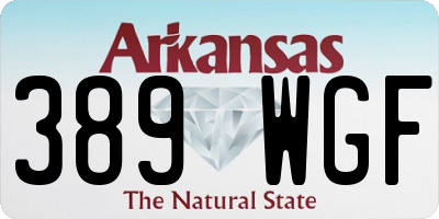AR license plate 389WGF