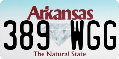 AR license plate 389WGG