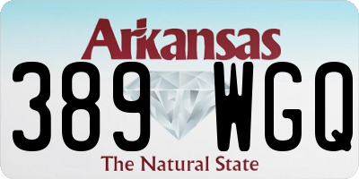 AR license plate 389WGQ