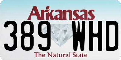 AR license plate 389WHD