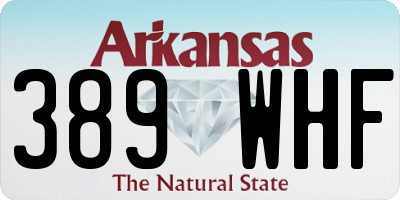 AR license plate 389WHF
