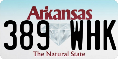 AR license plate 389WHK