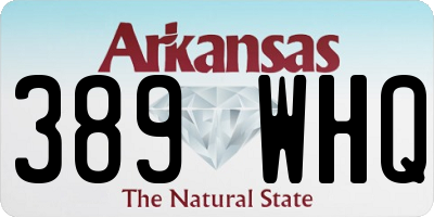 AR license plate 389WHQ