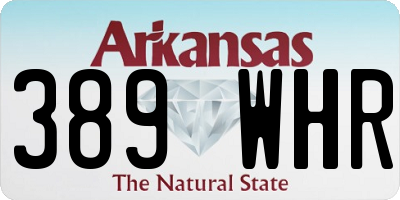 AR license plate 389WHR