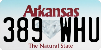 AR license plate 389WHU