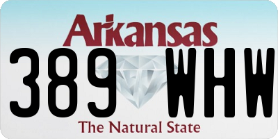 AR license plate 389WHW
