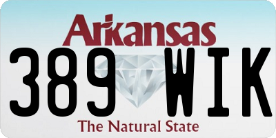 AR license plate 389WIK
